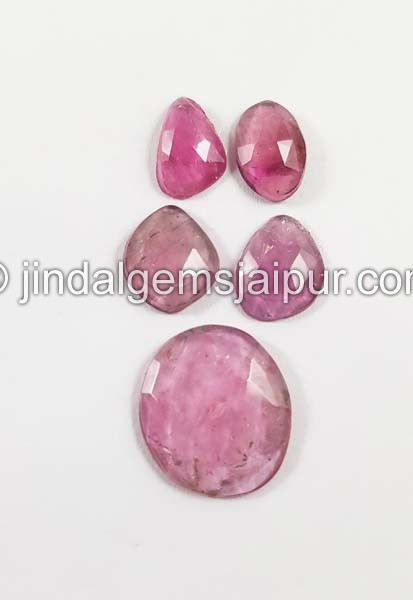 Rubellite Rose Cut Slices
